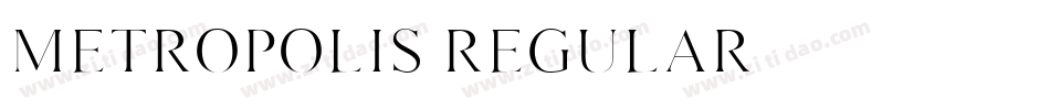 metropolis Regular字体转换